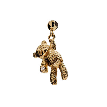 Charm PDPAOLA in argento placcatura oro 18kt orsetto e zirconi MISURA UNICA