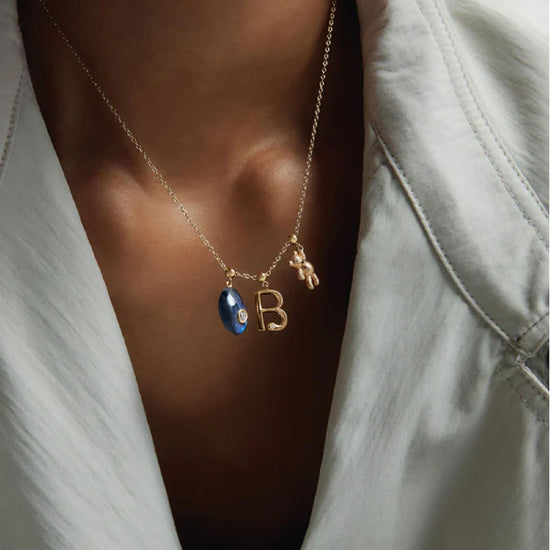 Charm PDPAOLA in argento placcatura oro 18kt orsetto e zirconi MISURA UNICA