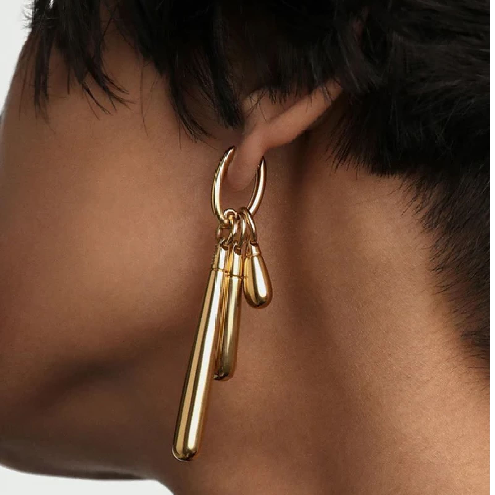 Ciondolo PDPAOLA Drop argento con placcatura oro 18kt MISURA UNICA