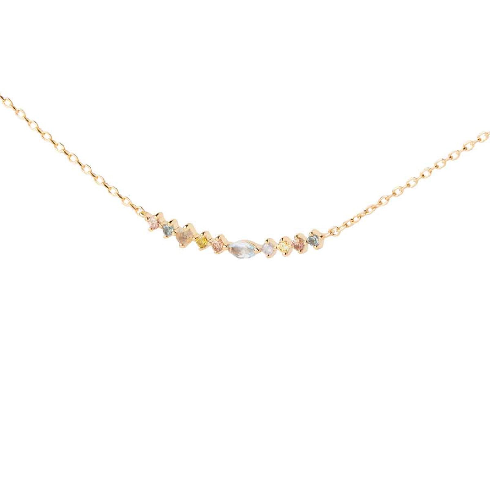 Collana PDPAOLA in argento 925 dorato con zirconi colorati PD.CO01951U