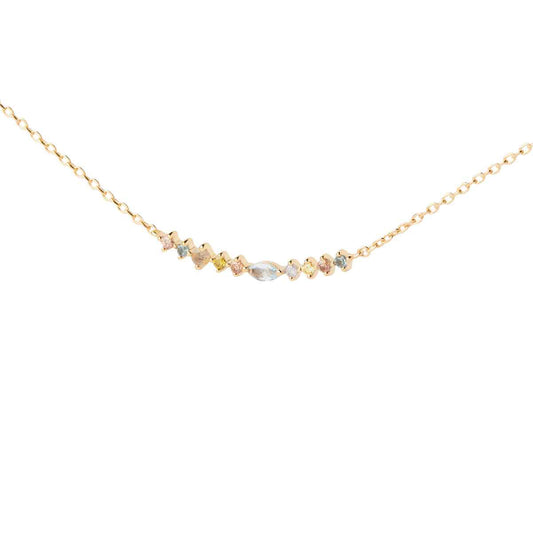 Collana PDPAOLA in argento 925 dorato con zirconi colorati PD.CO01951U