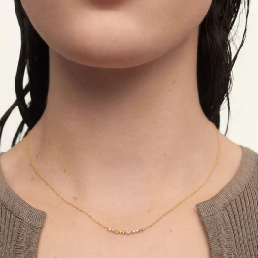 Collana PDPAOLA in argento 925 dorato con zirconi colorati PD.CO01951U