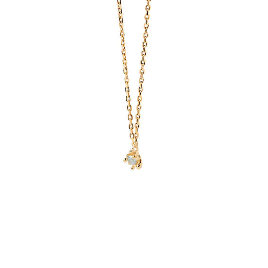 Collana PDPAOLA in argento 925 dorato con zircone grigio PD.CO01963U
