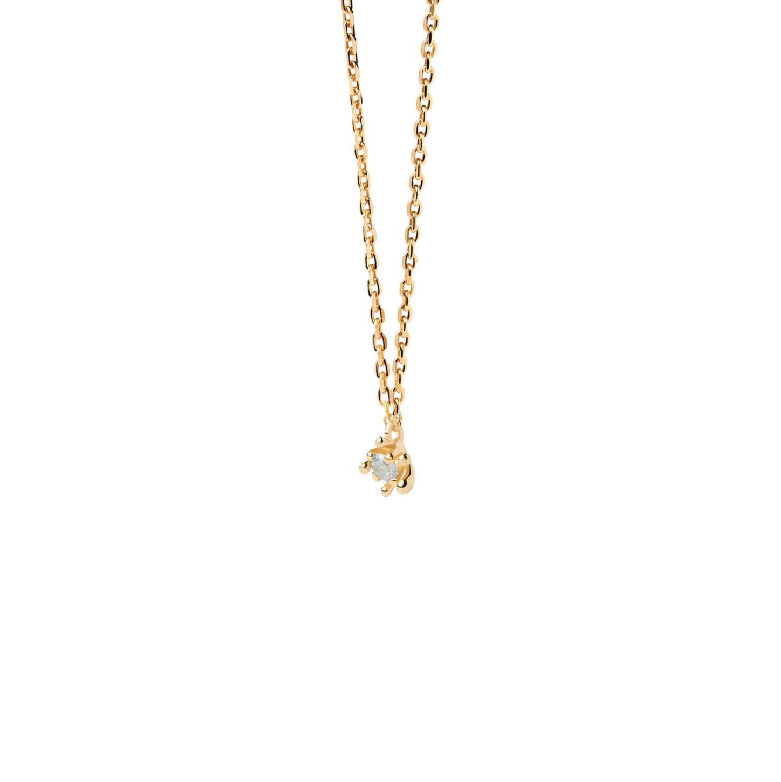 Collana PDPAOLA in argento 925 dorato con zircone grigio PD.CO01963U