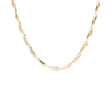 Collana girocollo PDPAOLA argento dorato con maglie a goccia MISURA UNICA