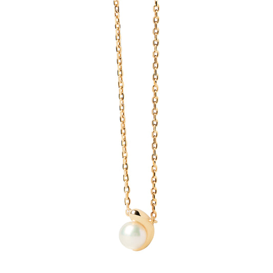 Collana donna PDPAOLA in argento dorato con perla mini MISURA UNICA