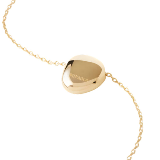 Collana PDPAOLA Wave in argento dorato con pendente e zircone MISURA UNICA