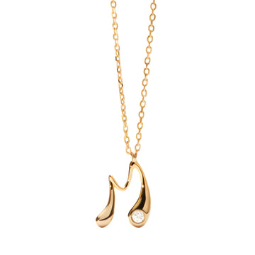 Collana PDPAOLA argento placcato oro 18kt e zircone lettera M MISURA UNICA