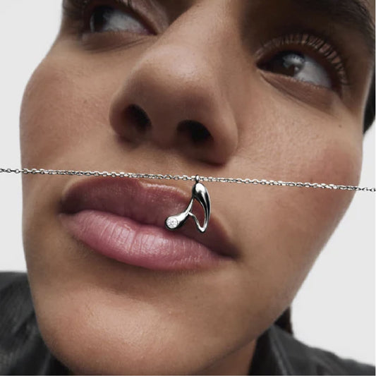 Collana girocollo PDPAOLA in argento e zircone lettera A MISURA UNICA