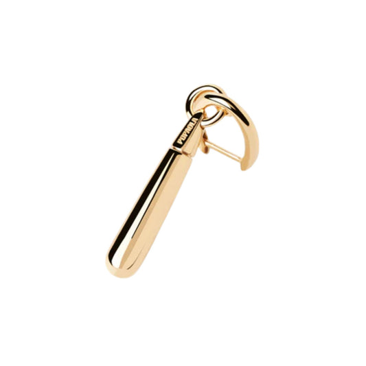 Mono orecchino PDPAOLA Large Jupiter argento dorato a goccia MISURA UNICA