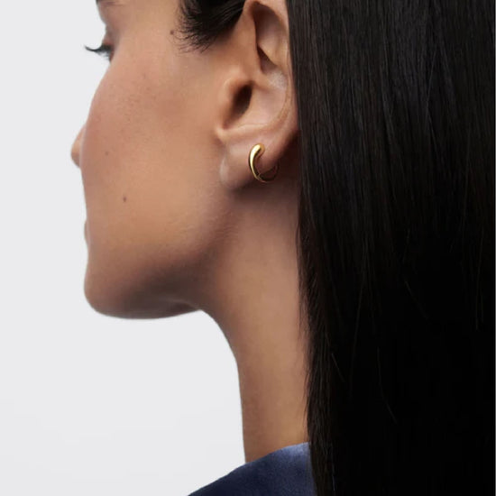 Mono orecchino cerchio PDPAOLA Loop argento placcatura oro MISURA UNICA