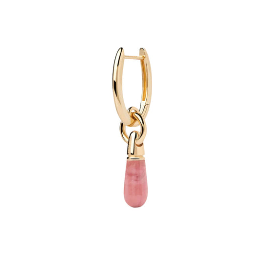 Mono orecchino cerchio PDPAOLA Rhodocrosite Jupiter rosa MISURA UNICA