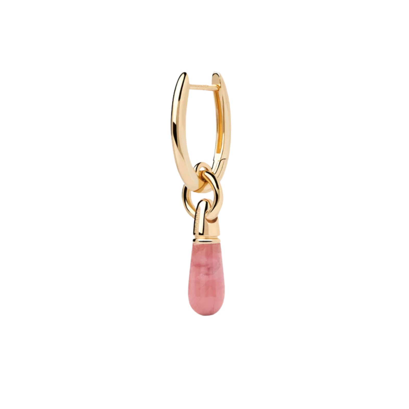 Mono orecchino cerchio PDPAOLA Rhodocrosite Jupiter rosa MISURA UNICA