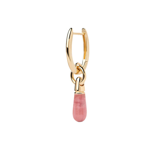 Mono orecchino cerchio PDPAOLA Rhodocrosite Jupiter rosa MISURA UNICA