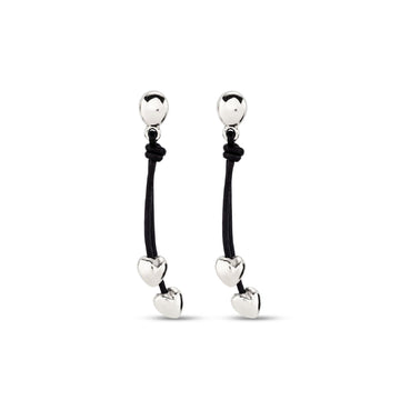 Orecchini donna Uno de 50 Beloved in cuoio con cuore in lega metallica PEN0933MARMTL0U-1