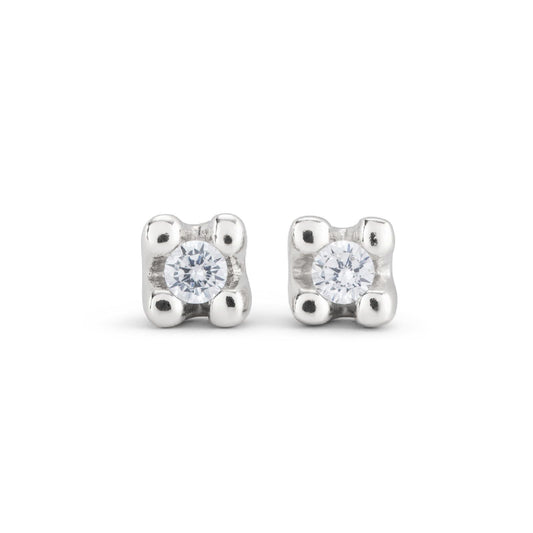 Orecchini punto luce donna Uno de 50 Spiritual lega metallica argento zirconi PEN0951BLNMTL0U-1