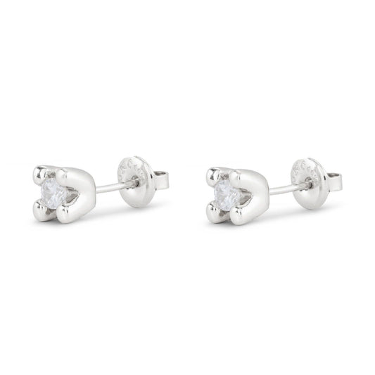 Orecchini punto luce donna Uno de 50 Spiritual lega metallica argento zirconi PEN0951BLNMTL0U-2