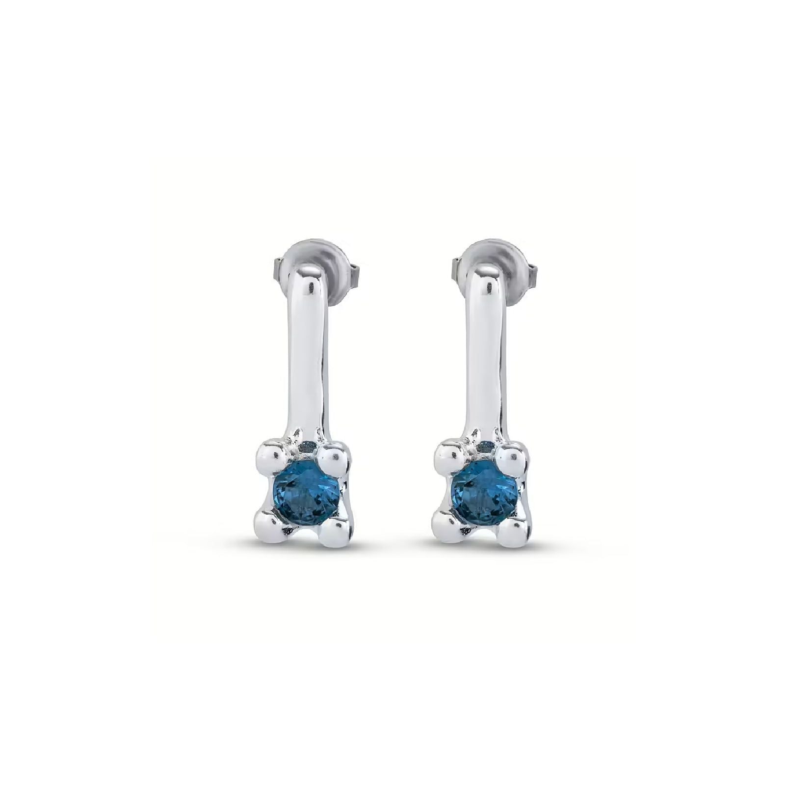 Orecchini pendenti Uno de 50 donna placcata argento con zircone blu PEN0952AZUMTL0U-1