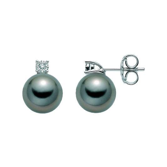 Orecchini donna Nimei South Sea oro bianco perla 10/11mm diamanti 0,068ct PER2242T-1