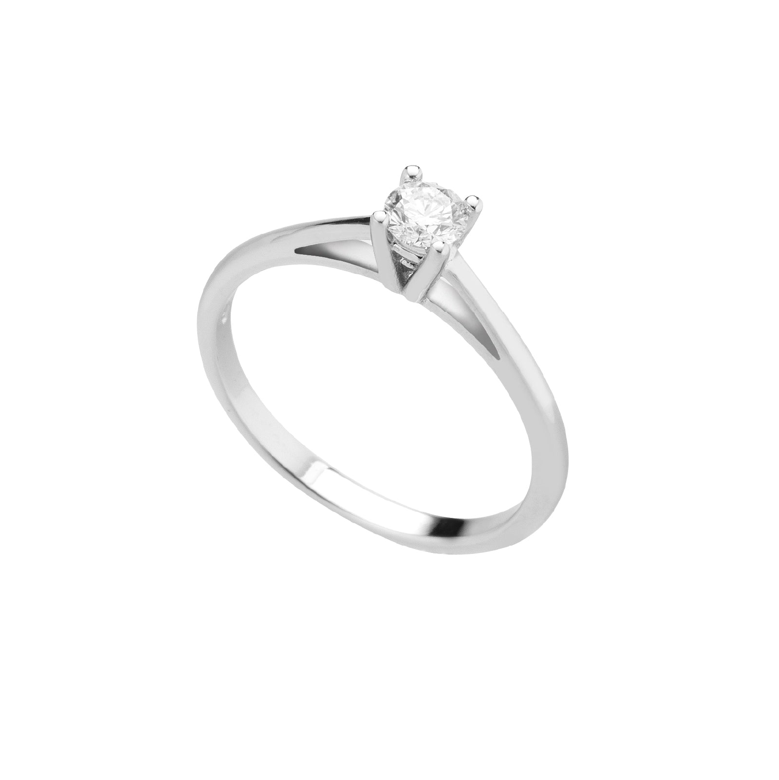 Anello solitario PG Gioielli oro 18kt con diamante 0,08ct G VS SU MISURA