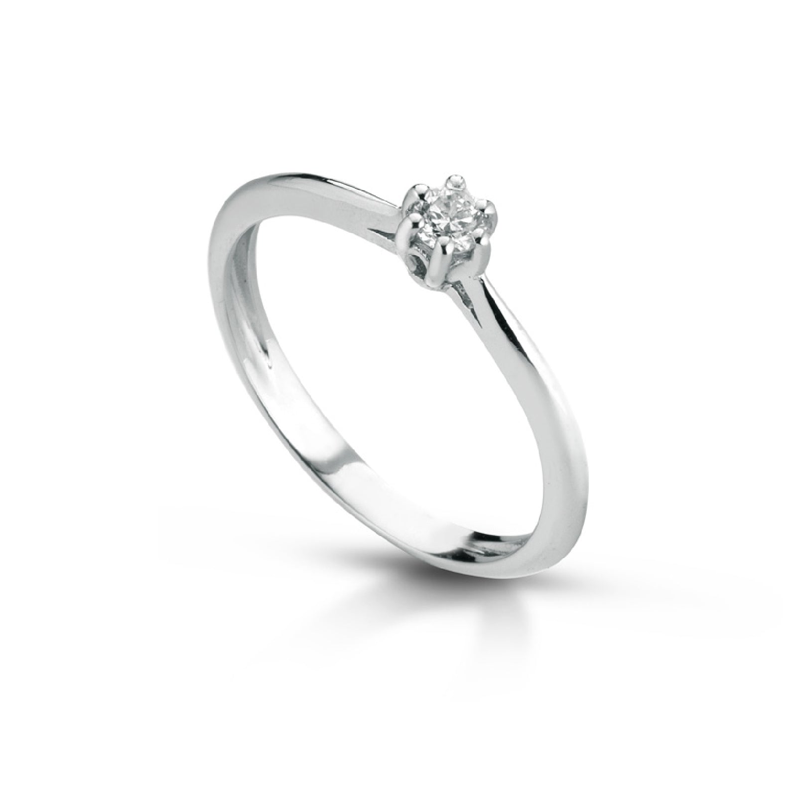 Anello solitario PG Gioielli oro 18kt con diamante 0,10ct G VS SU MISURA