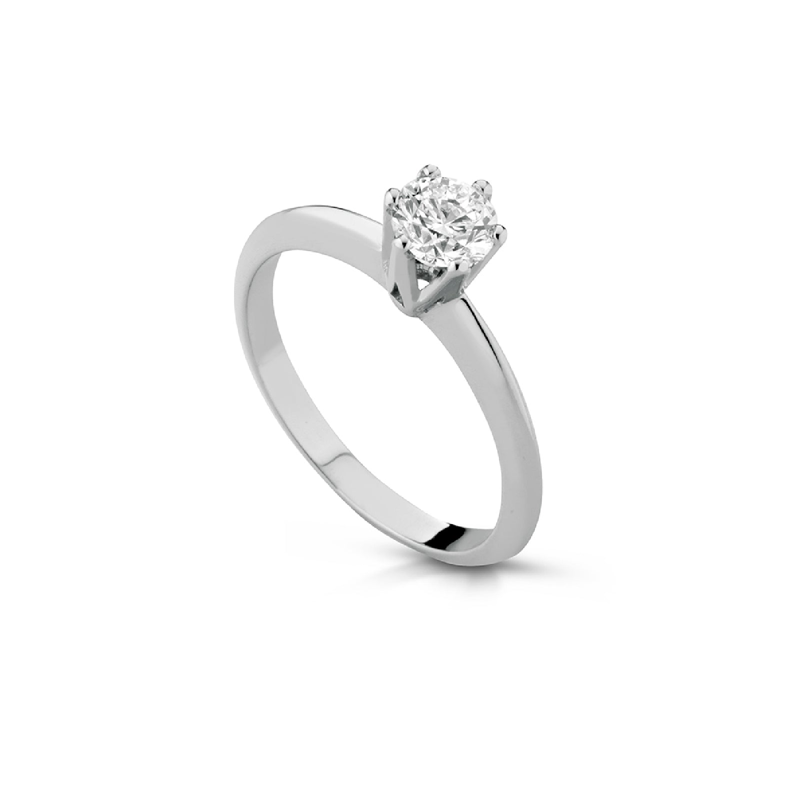 Anello solitario PG Gioielli oro 18kt con diamante 0,10ct G VS SU MISURA