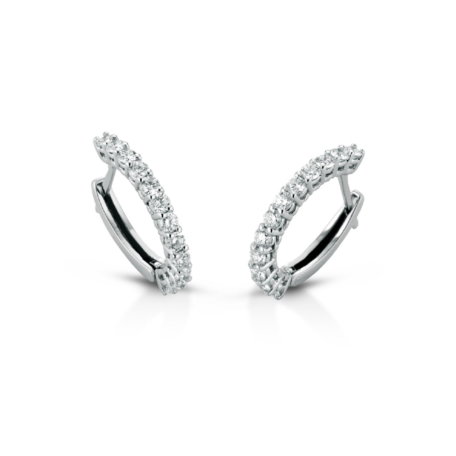 Orecchini cerchio PG Gioielli oro 18kt con diamante 0,37ct G VS MISURA UNICA