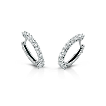 Orecchini cerchio PG Gioielli oro 18kt con diamante 0,37ct G VS MISURA UNICA