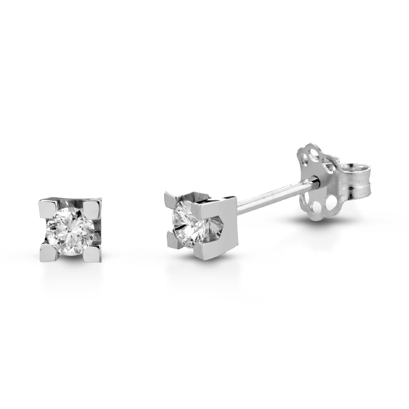 Orecchini donna PG Gioielli in oro 18kt diamante 0,10ct G I+ MISURA UNICA