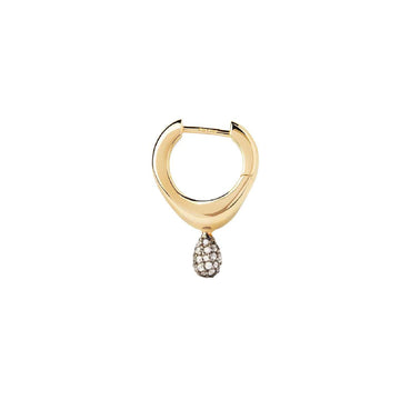 Orecchino singolo PDPAOLA Lava donna argento dorato pendente con zirconi PG01-230-U-1