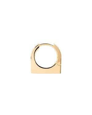 Mono orecchino a cerchio da donna della collezione PDPAOLA Essential New York in argento 925 dorato con un design squadrato PG01-276-U