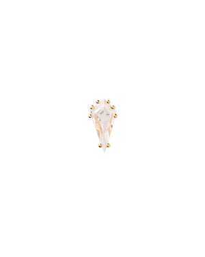 Mono orecchino da donna della collezione PDPAOLA Essential in argento 925 dorato con zircone bianco PG01-759-U