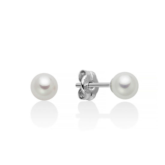 Orecchini lobo donna Miluna Perle 375 in oro bianco con due perle 4,5/5 PPL455BBMX-1