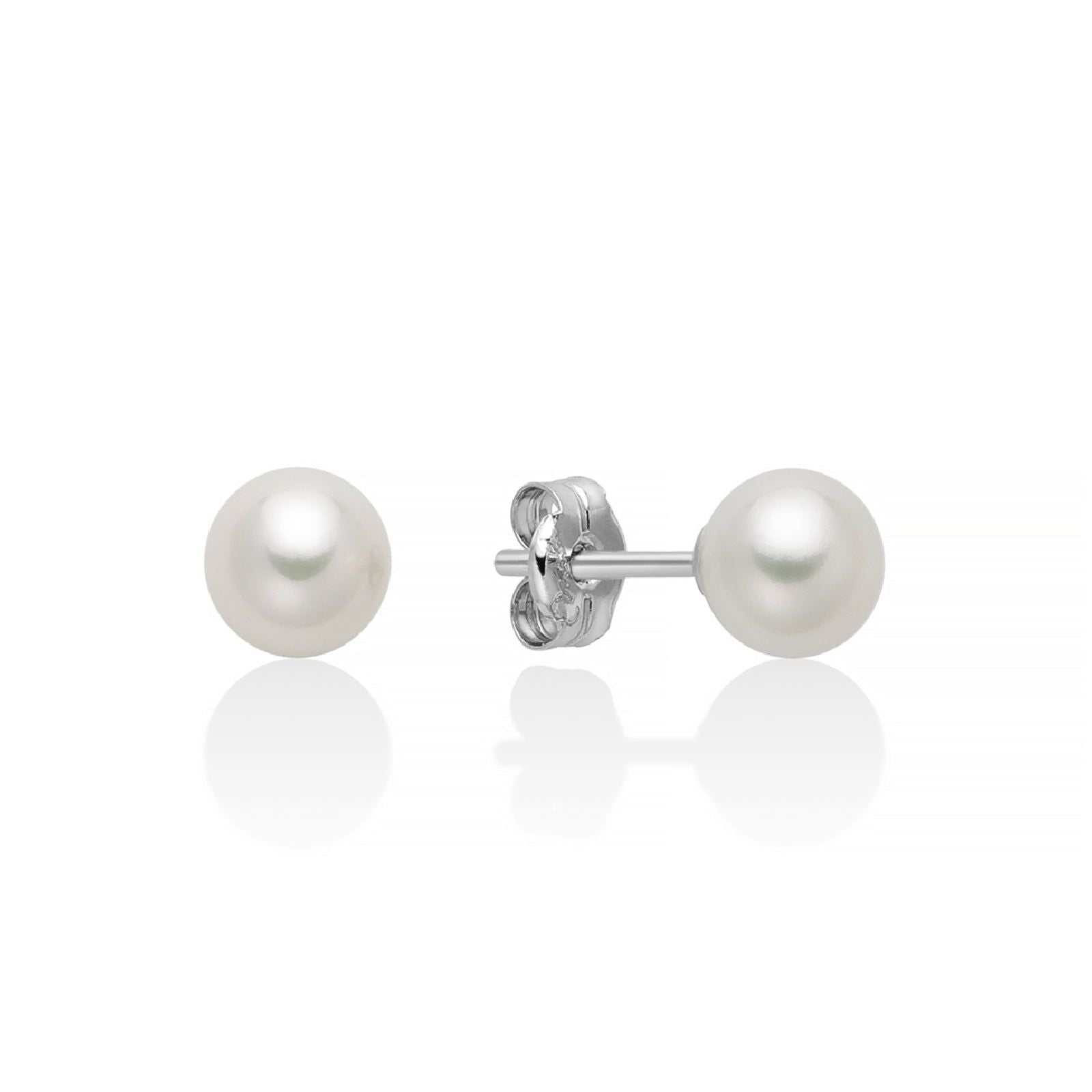 Orecchini lobo donna Miluna Perle 375 in oro bianco con due perle 5,5/6 PPL556BBMX-1