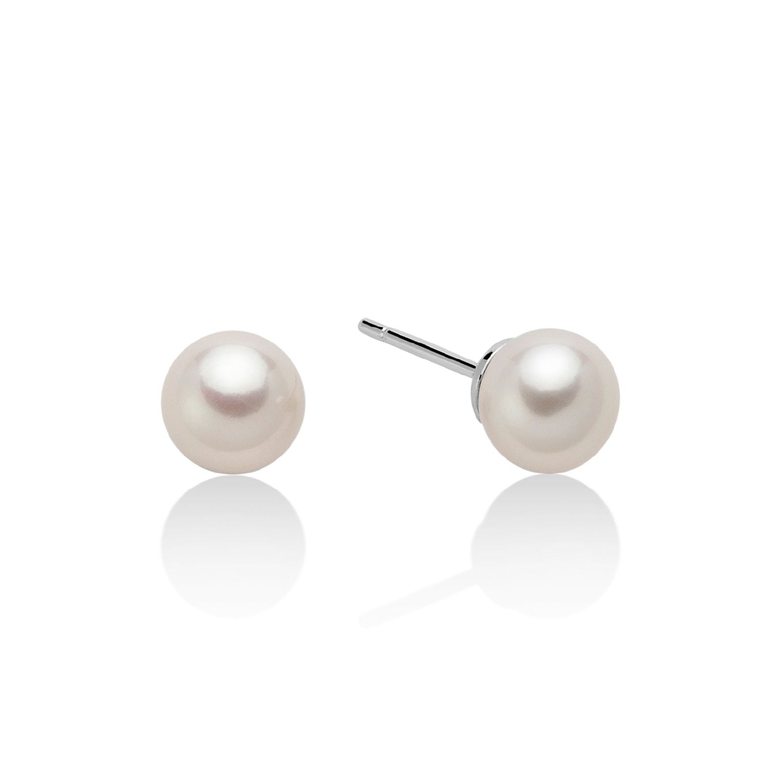 Orecchini lobo donna Miluna Perle 375 in oro bianco con due perle 7,5/8 PPL758BBMX-1