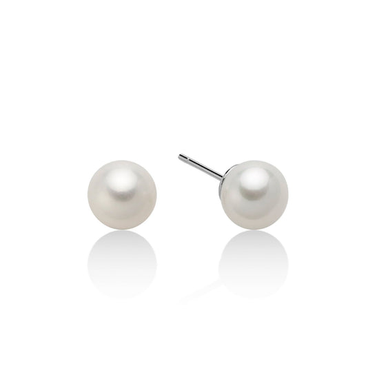 Orecchini lobo donna Miluna Perle 375 in oro bianco con due perle 8,5/9 PPL859BBMX-1