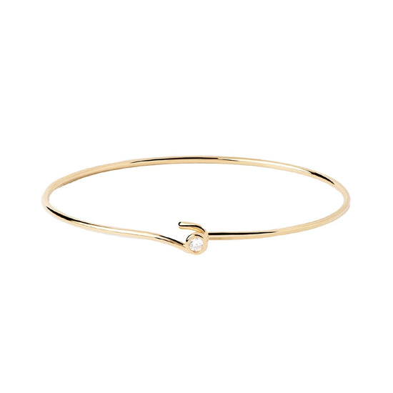 Bracciale bangle donna PDPAOLA Essential argento oro con zircone PU01-619-U-1