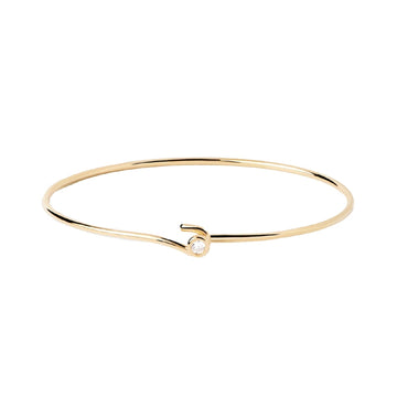 Bracciale bangle donna PDPAOLA Essential argento oro con zircone PU01-619-U-1
