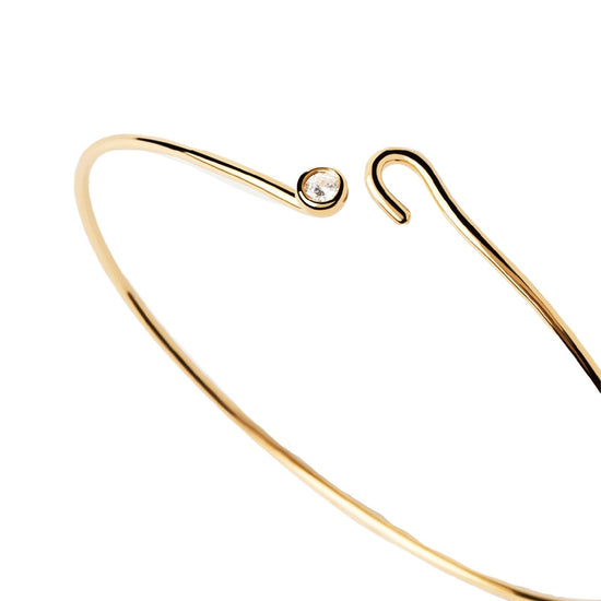 Bracciale bangle donna PDPAOLA Essential argento oro con zircone PU01-619-U-2