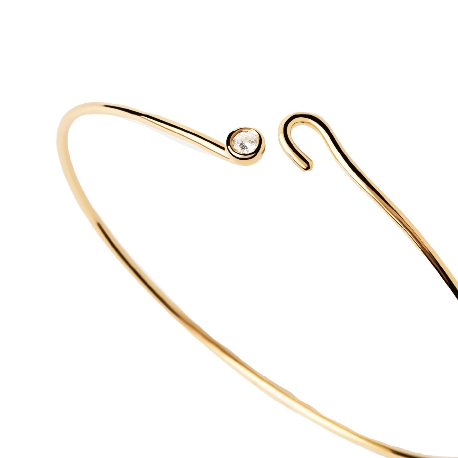 Bracciale bangle donna PDPAOLA Essential argento oro con zircone PU01-619-U-2