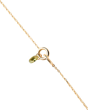 Bracciale catena da donna della collezione PDPAOLA Essential in argento 925 dorato con zircone verde pendente PU01-775-U