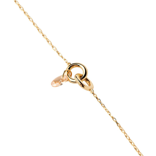 Bracciale donna PDPAOLA Essential Lily argento dorato zircone rosa PU01-776-U-1