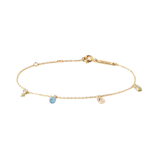 Bracciale donna PDPAOLA Essential Rainbow argento dorato 4 zirconi multicolor PU01-790-U-1