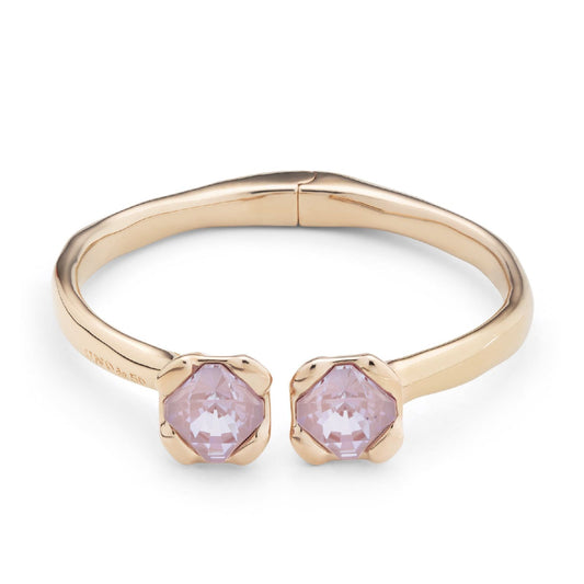 Bracciale rigido Uno de 50 Charismatic lega metallica oro due cristalli rosa PUL2357RSAORO0M-1