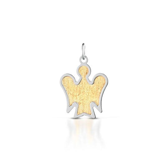 Collana donna Roberto Giannotti Classic in oro giallo e bianco ad angelo con cordino PZ683-1