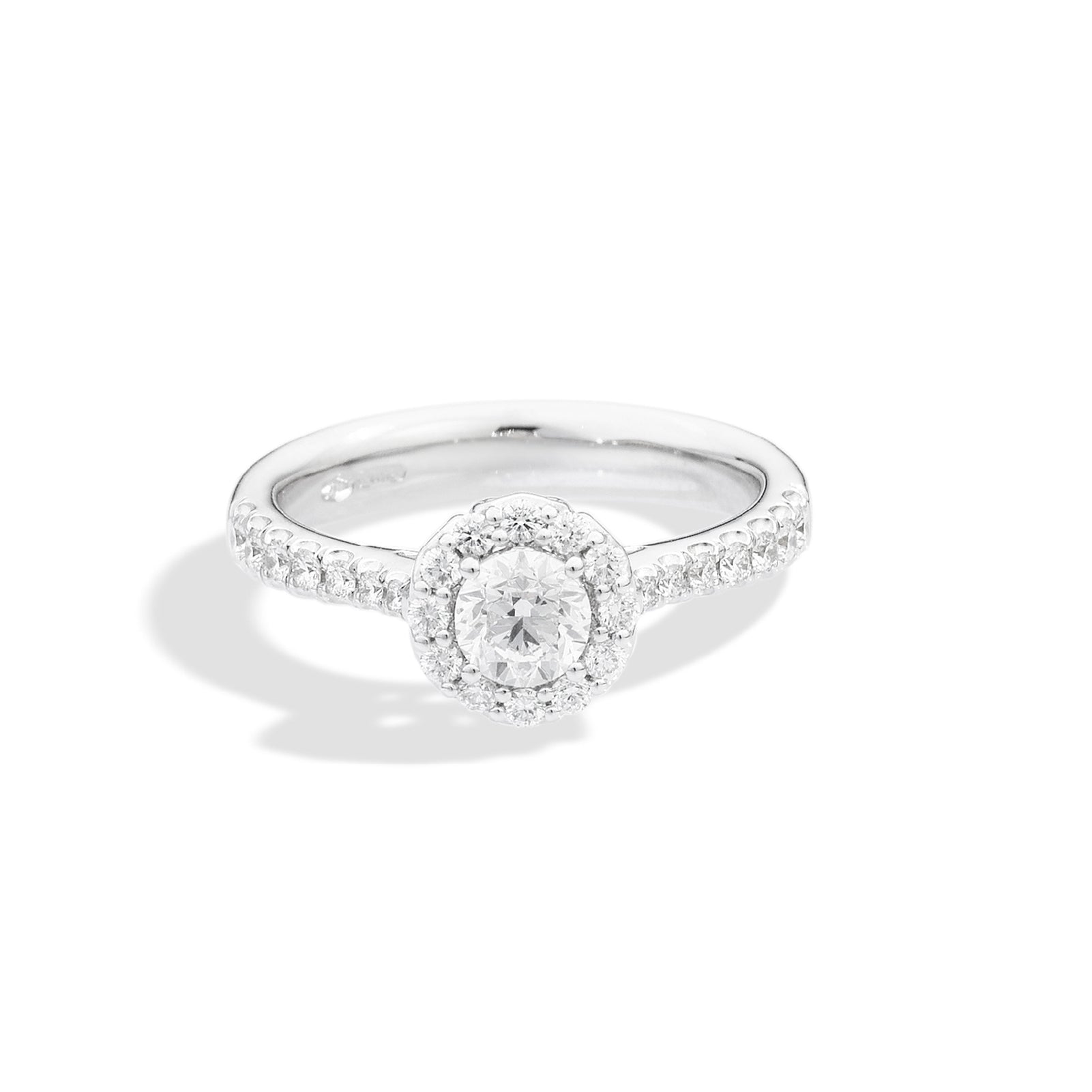 Anello solitario Recarlo in oro bianco 18kt con diamanti 14
