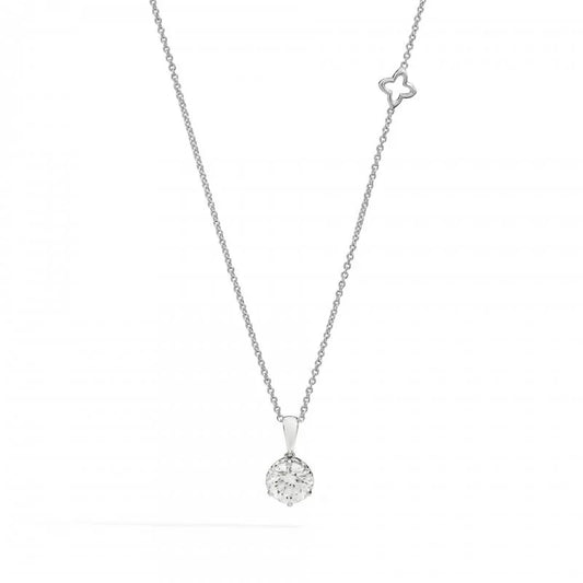 Collana punto luce Recarlo in oro bianco 18kt e diamanti 45 cm