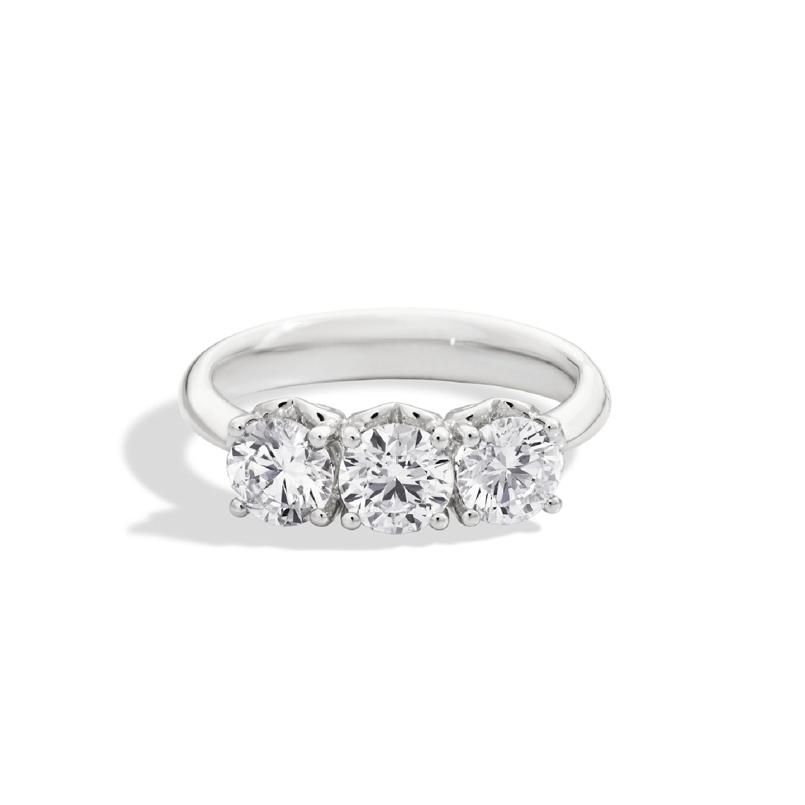 Anello trilogy Recarlo in oro bianco 18kt e diamanti da donna 14