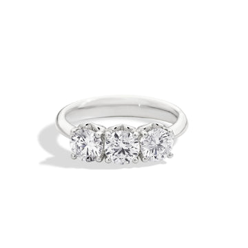 Anello trilogy Recarlo in oro bianco 18kt e diamanti da donna 14