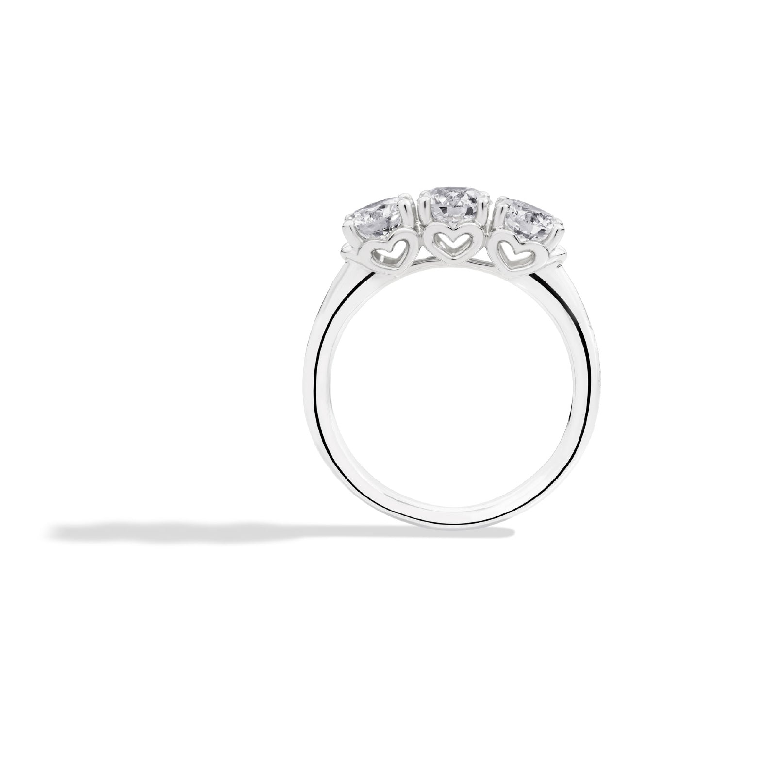 Anello trilogy Recarlo in oro bianco 18kt e diamanti da donna 14